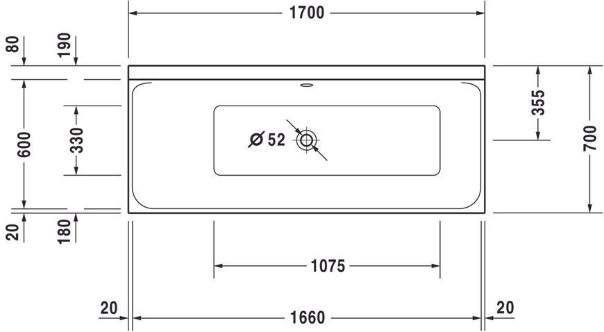 Duravit P3 Comforts Гидромассажная ванна Белый цвет 1700x700 mm, 760373000AS0000 760373000AS0000 фото