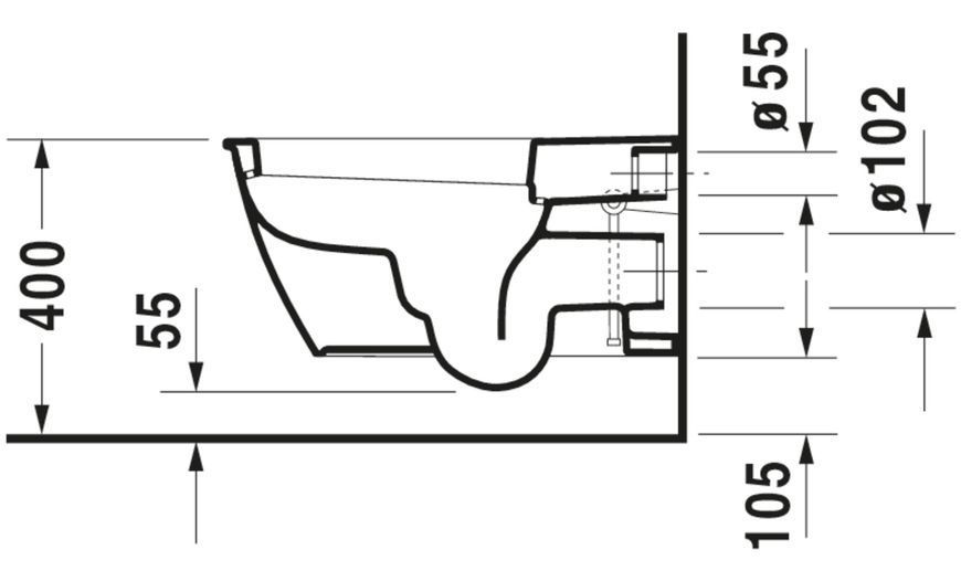 Duravit Darling New Унітаз підвісний Білий колір 625 mm, 25440900001 25440900001 фото