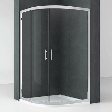 Novellini KALI R Душ.огорожа 1/4 кола 77-80x195см профіль срібло/скло прозр., KALIR80-1B KALIR80-1B фото