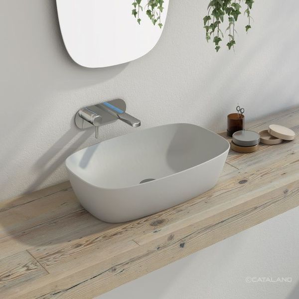 Catalano GREEN LUX 160APGRLXCS Умивальник настільний без отв. під змішувач 60х40 см, цементний матовий, 0622600023 0622600023 фото