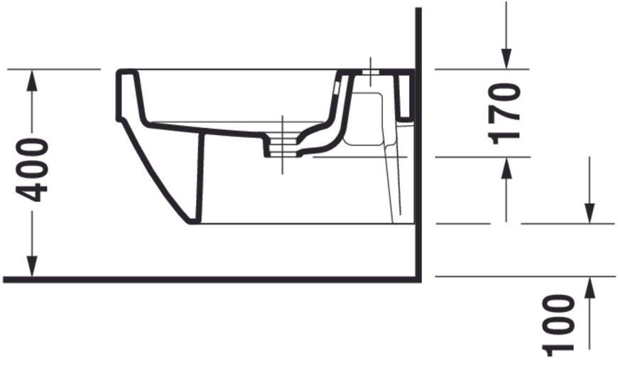 Duravit Vero Air Биде подвесное Белый цвет 570 mm, 2274150000 2274150000 фото