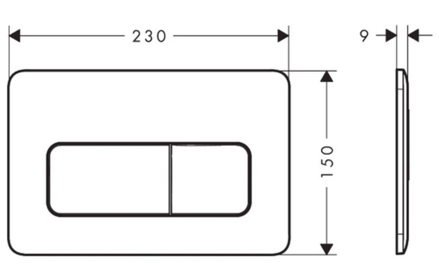 HANSGROHE iFrame Original Q Клавиша смыва, белый матовый, 66001700 66001700 фото