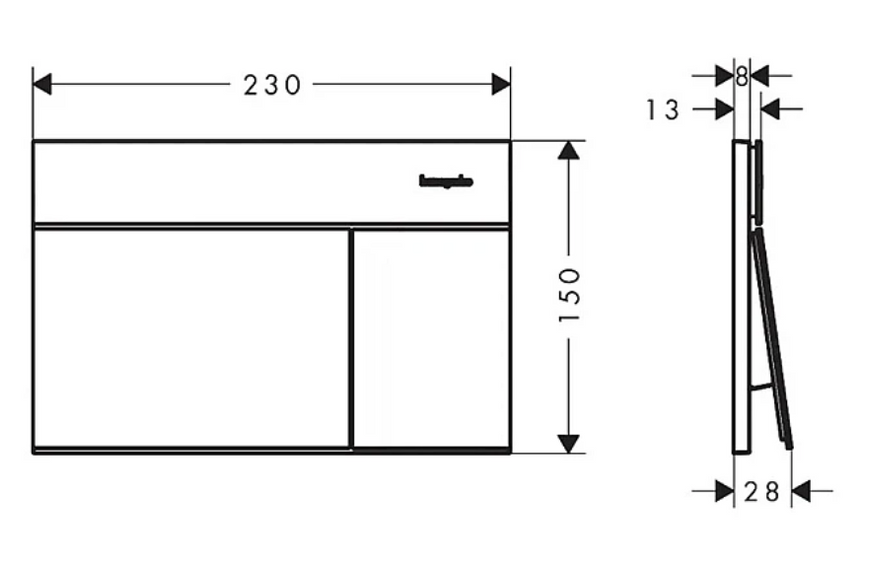 HANSGROHE iFrame Element E Клавіша змиву, хром, 66003000 66003000 фото