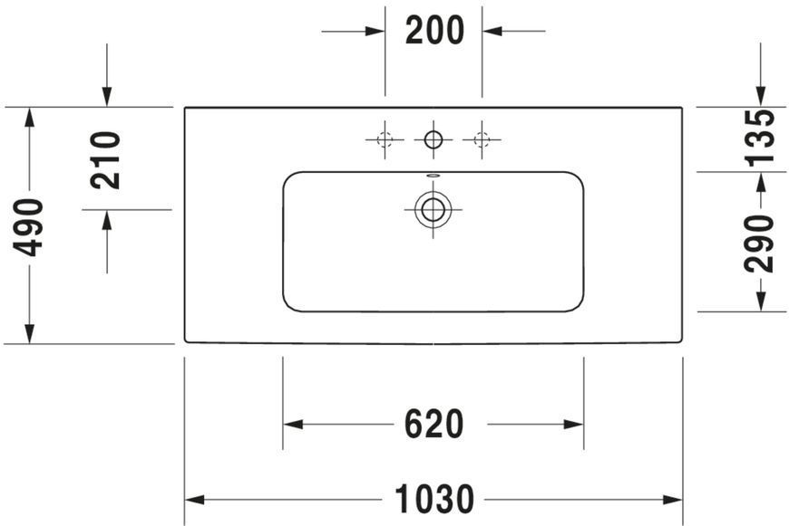 Duravit ME від Starck Умивальник Білий колір 1030 мм, 23361000301 23361000301 фото