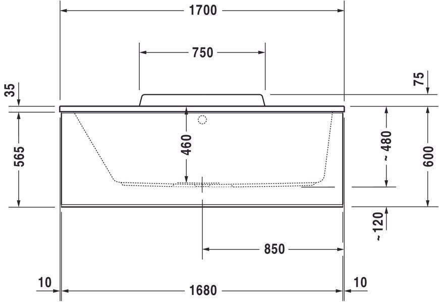 Duravit DuraStyle Ванни Білий колір 1700x700 mm, 700294000000000 700294000000000 фото