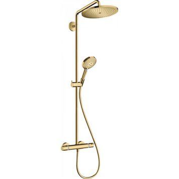 Hansgrohe Croma Select S Душова система Showerpipe 280 1jet EcoSmart з термостатом, (колір - золотий), 26891990 26891990 фото