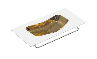 Catalano EDITION Раковина подвесная 100x50см, белый снаружи/золотой внутри, 1100EDBO 1100EDBO фото