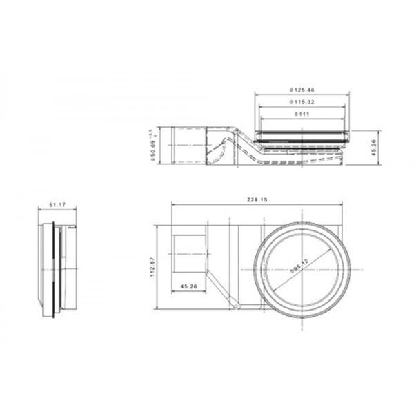 PESTAN CONFLUO Primo Compact Net Line Трап 450 мм, нержавеющая сталь, 13702515 13702515 фото