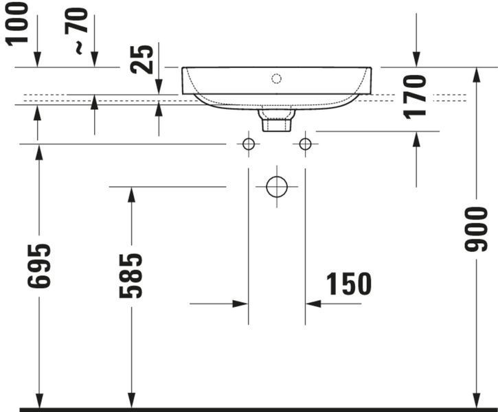Duravit Happy D.2 Plus Накладная раковина, Белый цвет Глянцевый - Глянцевый, 500 мм, 23605061601 23605061601 фото