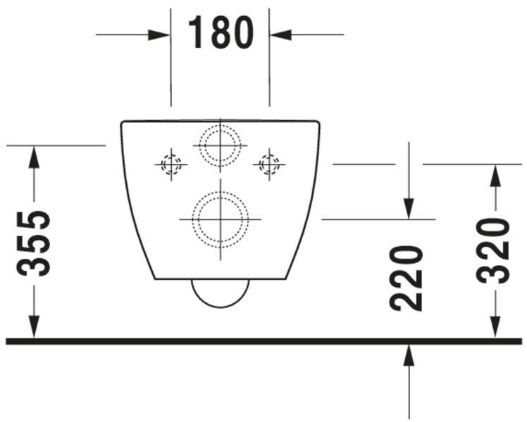 Duravit Happy D.2 Унітаз підвісний Білий колір 540 mm, 22210900001 22210900001 фото