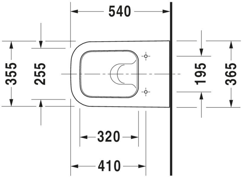 Duravit Happy D.2 Унітаз підвісний Білий колір 540 mm, 22210900001 22210900001 фото