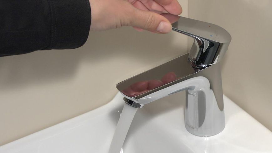 Змішувач hansgrohe Talis E для раковини зі зливальним клапаном Push-Open, хром 71701000 71701000 фото