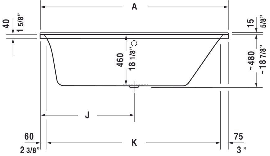 Duravit P3 Comforts Ванны Белый цвет 1600x700 mm, 700372000000000 700372000000000 фото
