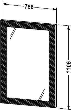 Duravit CAPE COD Дзеркало з підсвічуванням 76.6x110.6 см, CC9641 CC9641 фото