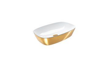 Catalano Gold & Silver 160APGRLXBO Умывальник настольный без отв. под смеситель 60х40 см, белый/золотой, 160APGRLXBO 0622600042 0622600042 фото