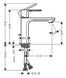HANSGROHE REBRIS S Змiшувач для раковини на 1 отвiр з донним клапаном, хром, 72517000 72517000 фото 2