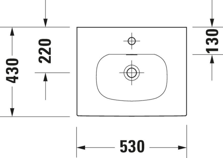 Duravit Viu Умывальник для рук Белый цвет 530 мм, 2344530000 2344530000 фото