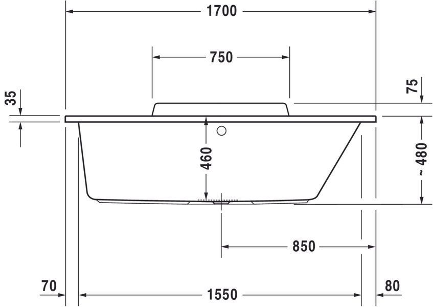 Duravit DuraStyle Ванни Білий колір 1700x700 mm, 700295000000000 700295000000000 фото