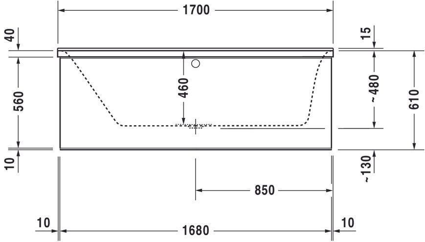 Duravit P3 Comforts Гидромассажная ванна Белый цвет 1700x700 mm, 760373000CP1000 760373000CP1000 фото