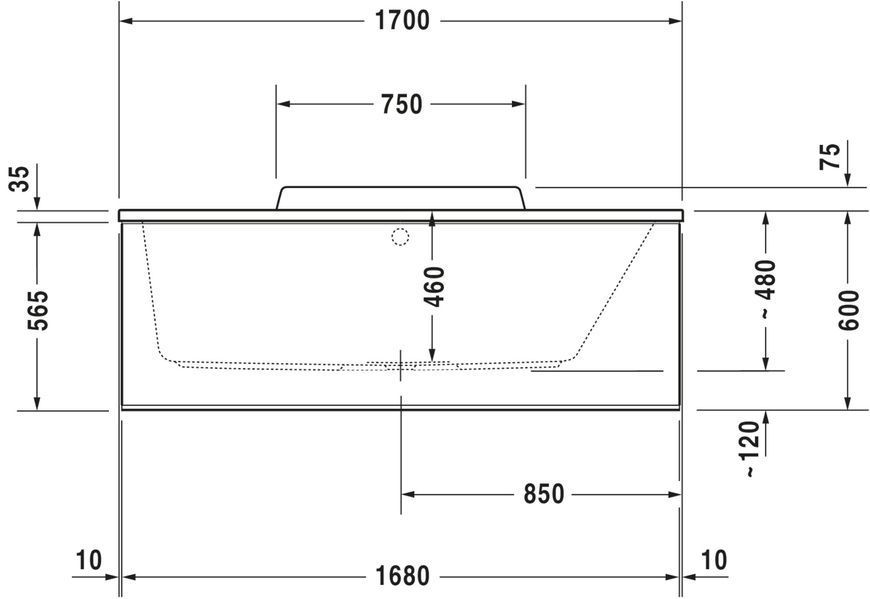 Duravit DuraStyle Ванни Білий колір 1700x700 mm, 700295000000000 700295000000000 фото