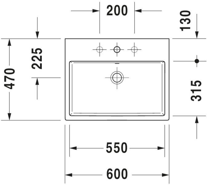 Duravit Vero Air Умывальник Белый цвет 600 мм, 2350600000 2350600000 фото