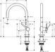 Змішувач hansgrohe Talis M54 для кухонного миття, хром 72843000 72843000 фото 2