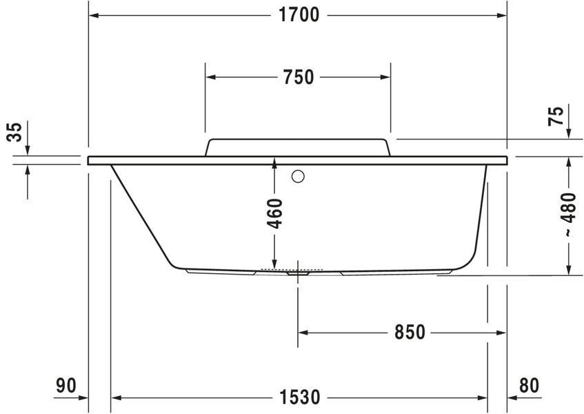 Duravit DuraStyle Ванны Белый цвет 1700x750 mm, 700296000000000 700296000000000 фото