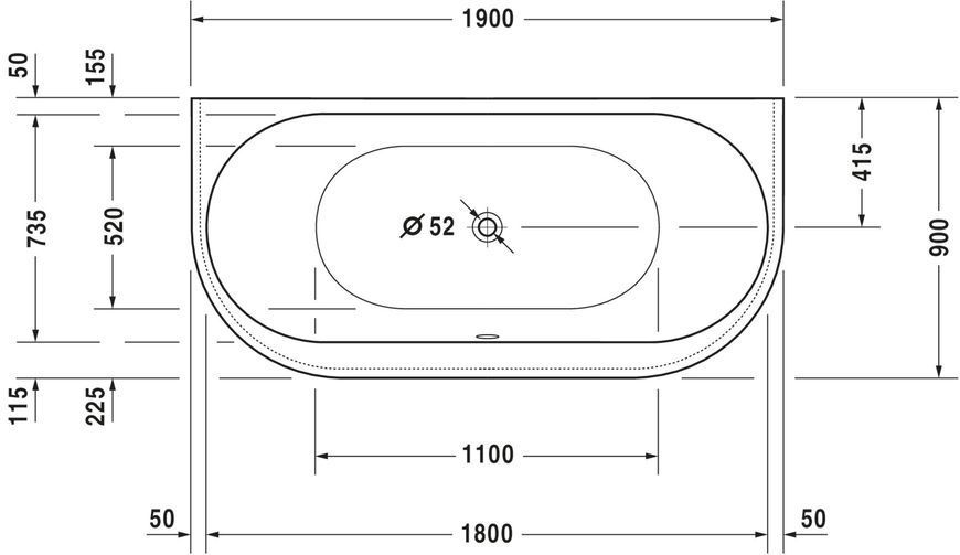 Duravit Darling New Гідромасажна ванна Білий колір 1900x900 mm, 760248000CP1000 760248000CP1000 фото