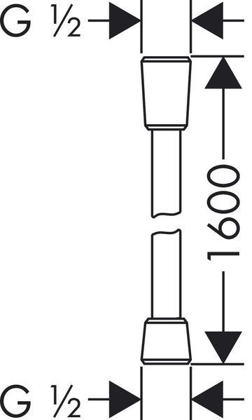 HANSGROHE ISIFLEX Душевой шланг 160 см, с защитой от перекручивания, хром, 28276000 28276000 фото