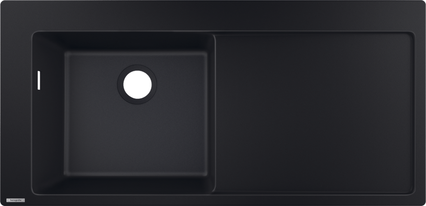Мийка для кухні hansgrohe S51 S5110-F450 43330170 із сушаркою праворуч, чорний графіт 43330170 фото