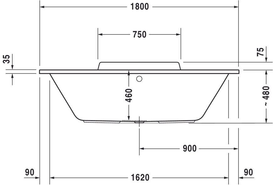 Duravit DuraStyle Ванны Белый цвет 1800x800 mm, 700298000000000 700298000000000 фото