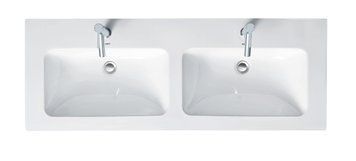 Duravit ME от Starck Двойной умывальник Белый цвет 1300 мм, 2336130000 2336130000 фото