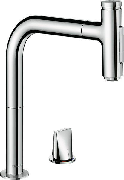 Змішувач hansgrohe Metris Select M71 для кухонного миття з висувним душем, хром 73818000 73818000 фото