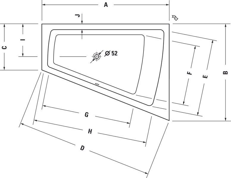 Duravit Paiova Гідромасажна ванна Білий колір 1700x1300 mm, 760215000CE1000 760215000CE1000 фото