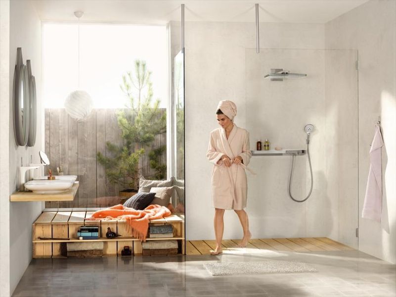 Термостат hansgrohe ShowerTabletSelect 700 для душа, белый/хром 13184400 13184400 фото