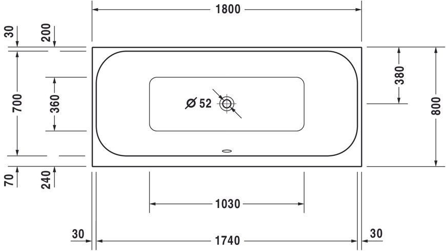 Duravit Happy D.2 Гідромасажна ванна Білий колір 1800x800 mm, 760314000CE1000 760314000CE1000 фото