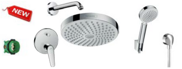 HANSGROHE NOVUS Комплект скрытого монтажа для душа Crometta S 240 1jet, хром/белый, 71042024 71042024 фото