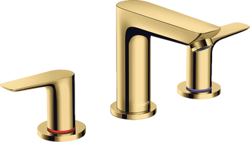 Смеситель hansgrohe Talis E на три отверстия с донным клапаном, золото 71733990 71733990 фото