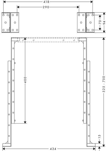 Монтажные скобы для монтажа на плиткуу hansgrohe sBox 28021000 28021000 фото