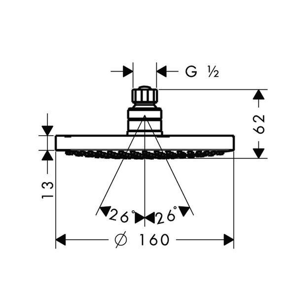 Верхній душ Hansgrohe Croma 100 27450000 27450000 фото
