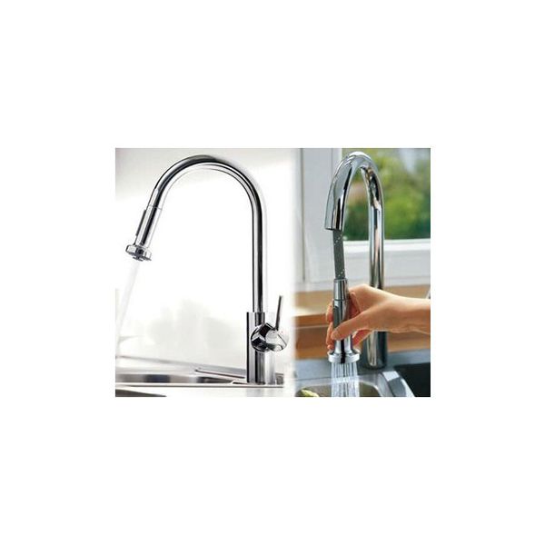 Hansgrohe Talis M52 Кухонний змішувач одноважільний, 220, Eco, з витяжним душем, 2jet, хром, 72831000 72831000 фото