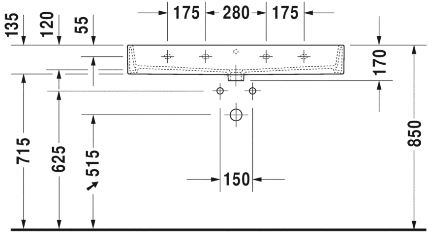 Duravit Vero Air Умивальник Білий колір 1000 мм, 2350100041 2350100041 фото