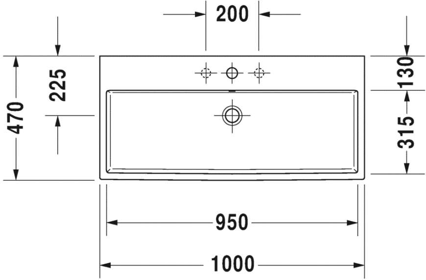 Duravit Vero Air Умивальник Білий колір 1000 мм, 2350100041 2350100041 фото