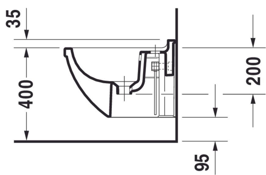 Duravit Starck 3 Біде підвісне Білий колір 480 mm, 22811500001 22811500001 фото