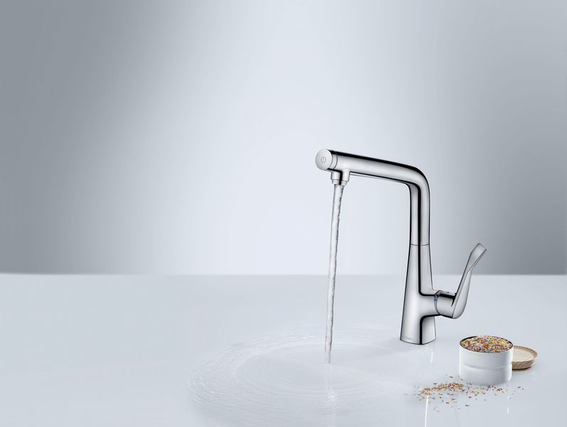 Змішувач hansgrohe Metris Select для кухонного миття з високим виливом, під сталь 14883800 14883800 фото