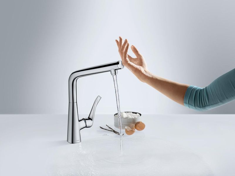 Змішувач hansgrohe Metris Select для кухонного миття з високим виливом, під сталь 14883800 14883800 фото