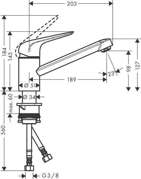 Смеситель hansgrohe Focus M42 для кухонной мойки 71808800 71808800 фото