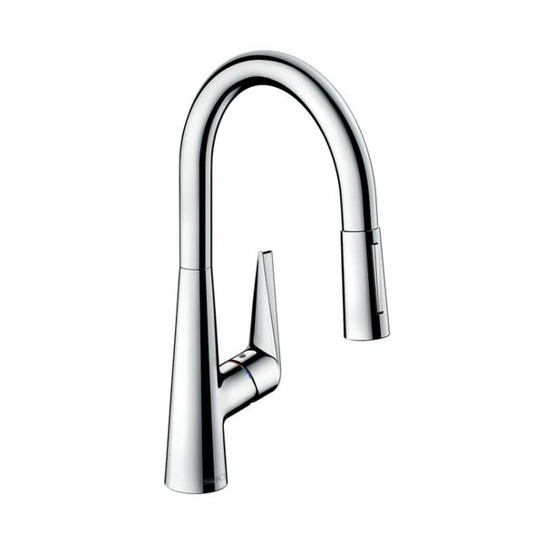 Hansgrohe Talis S Кухонний змішувач одноважільний, 200, Eco, з витяжним душем, 2jet, хром, 72817000 72817000 фото