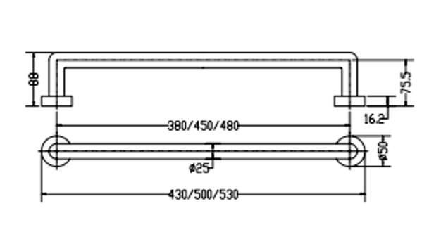 MARGAROLI LUCE Полотенцесушитель 53 см (int. 48) электрический, никель шлифованный, 521/53/NS 521/53/NS фото