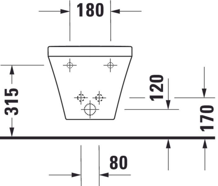 Duravit DuraStyle Біде підвісне Білий колір 540 mm, 22821500001 22821500001 фото